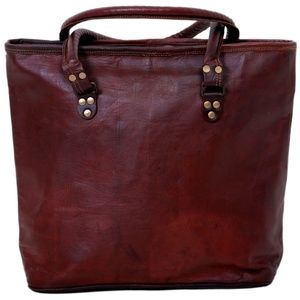 GRUNTLUXURY Handmade Women’s Leather Tote Bag